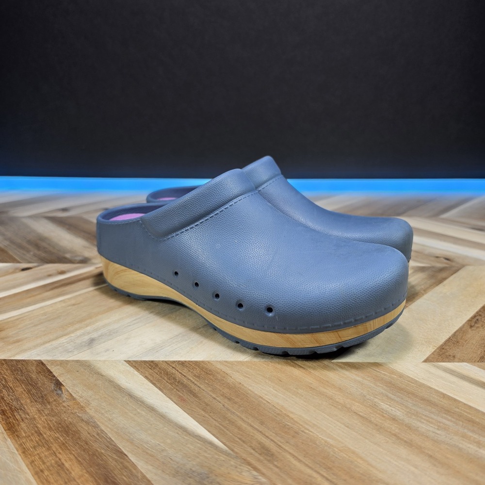 Dansko Kane EVA Clog Women's 7 Blue Gray Slip On Closed Toe Comfort EU 38